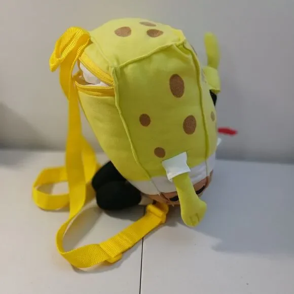 Nickelodeon SpongeBob SquarePants Yellow Stuffed Plush Animal Backpack Bookbag - Picture 8 of 9